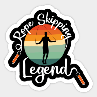 Rope Skipping Legend Retro Design for Rope Jumpers Sticker